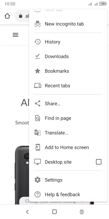 Press Settings.