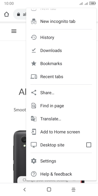 Press Settings.