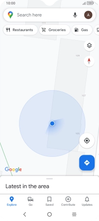 Press the search field and key in the required destination.