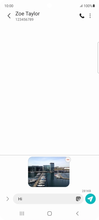 Press the send icon.