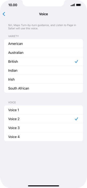 Press the required accent.