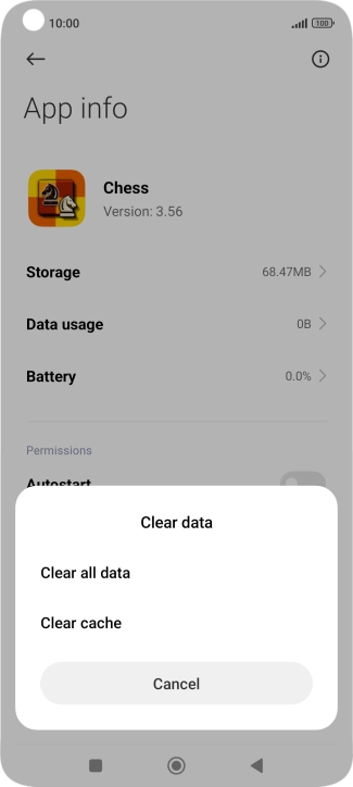 Press Clear cache.