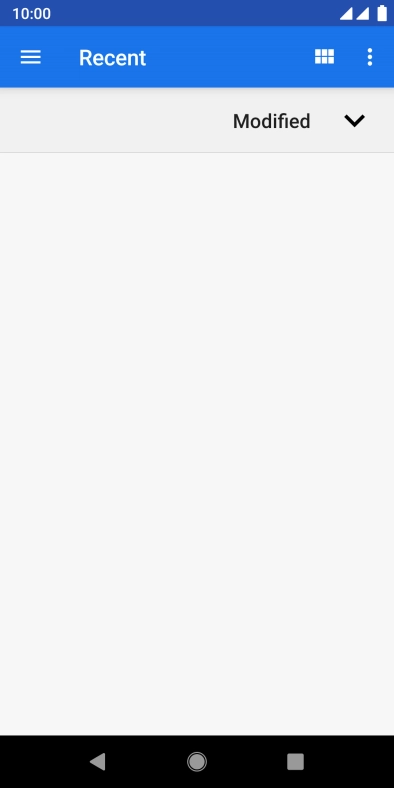 Slide your finger right starting from the left side of the screen and go to the required folder.