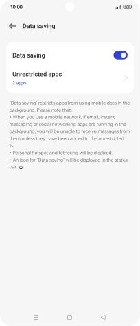 Press Unrestricted apps.