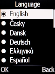 Select the required language.