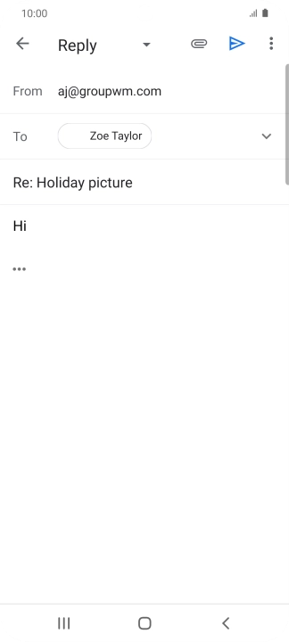 Press the send icon.