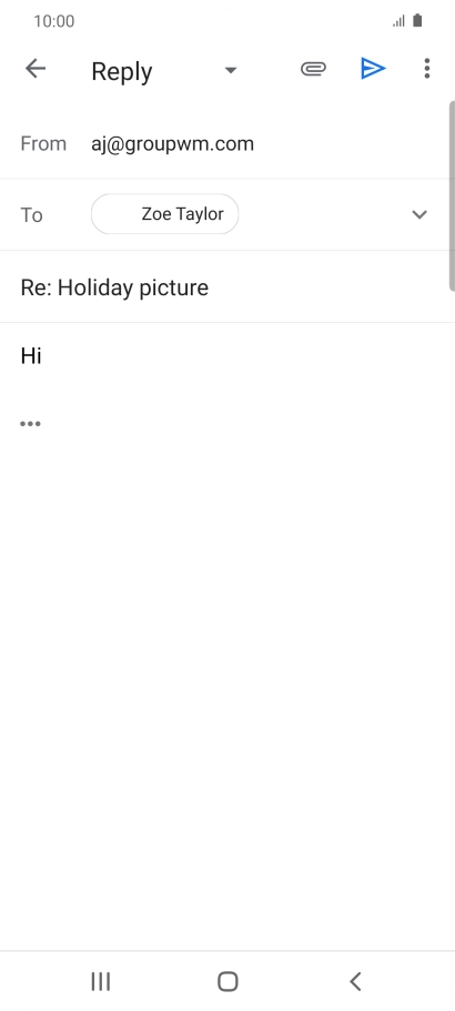 Press the send icon.