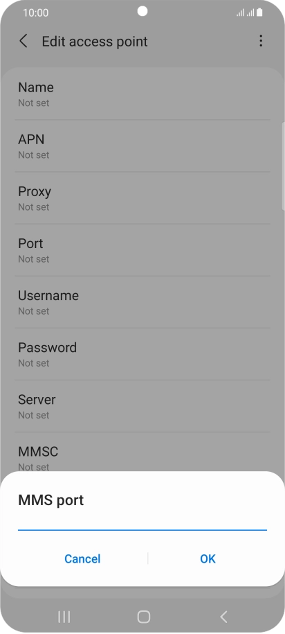 Key in 8799 and press OK.