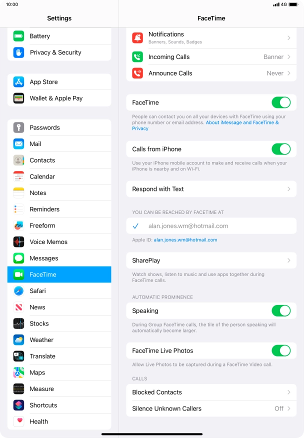 Press Blocked Contacts.