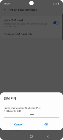 Key in your current PIN and press OK.