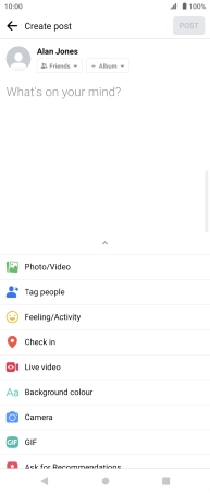 Press the text input field.