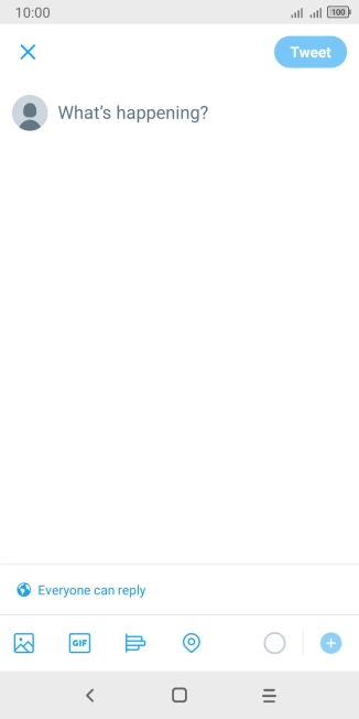 Press the text input field.