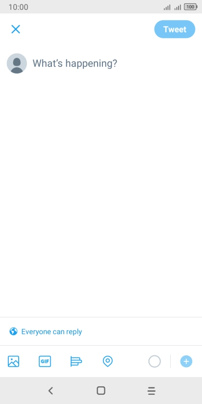 Press the text input field.