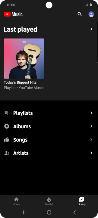 Press the required category and go to the required audio file.