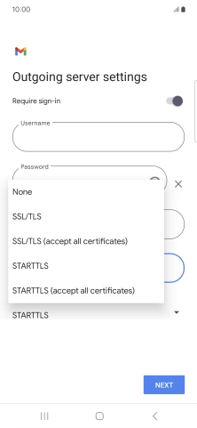 Press SSL/TLS.