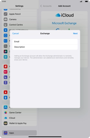 Press Description and key in the required name.
