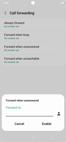 Key in +447836121121 and press Enable.
