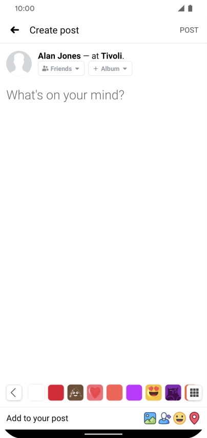 Press the text input field.