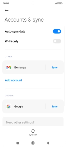 Press the required email account.