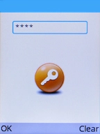 Key in a new four-digit PIN and press the Left selection key.