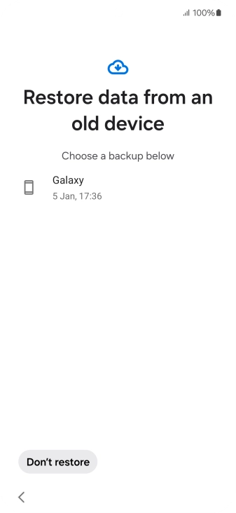 Press the required backup and your phone restores the content of the selected backup. Subsequently, follow the instructions on the screen to set up your phone and prepare it for use.