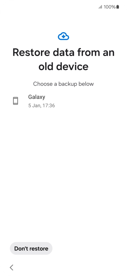 Press the required backup and your phone restores the content of the selected backup. Subsequently, follow the instructions on the screen to set up your phone and prepare it for use.