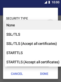 Select None.