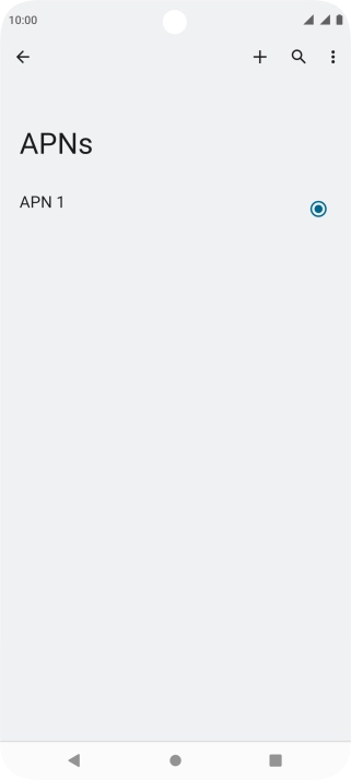 Press the new data connection icon.