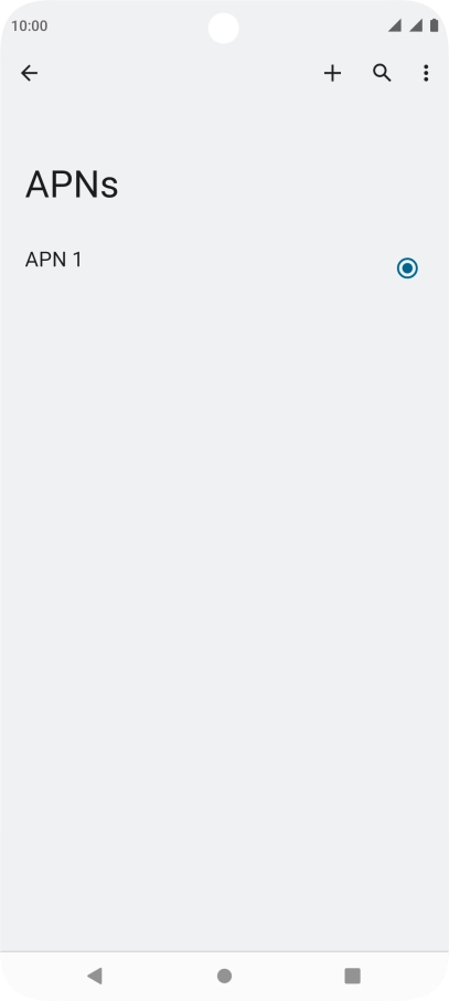 Press the new data connection icon.