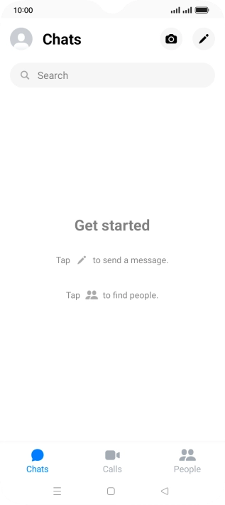 Press the search field.