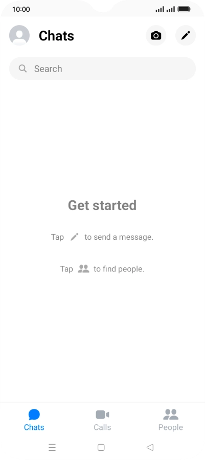 Press the search field.