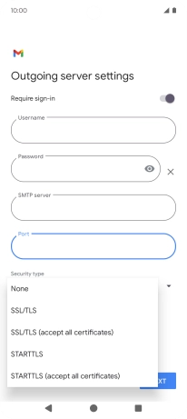 Press SSL/TLS.