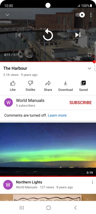 Press the Home key to return to the home screen.