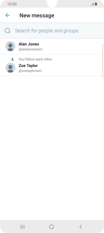 Press the search field.