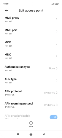 Press MMS proxy.