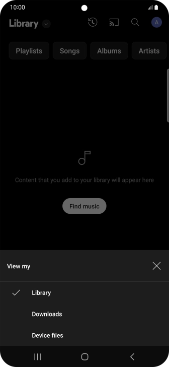 Press the required category and go to the required audio file.