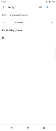 Write the required text and press the send icon.