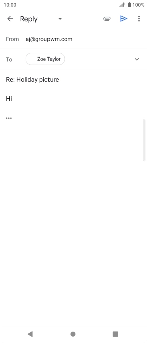 Write the required text and press the send icon.
