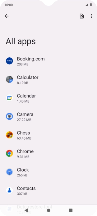Press the required app.