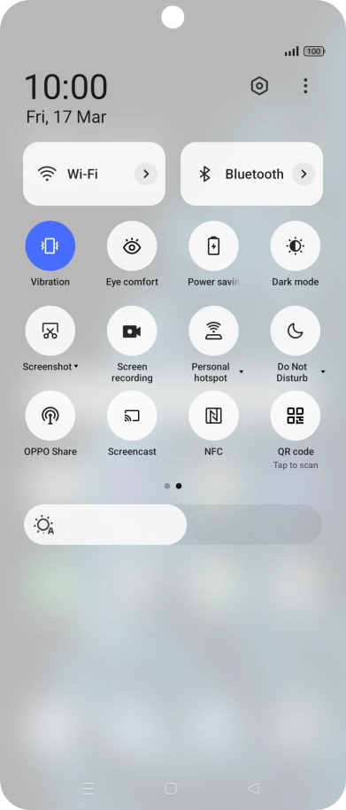 Press NFC to turn the function on or off.