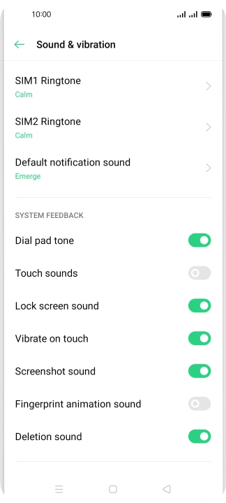 Press Default notification sound.