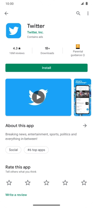 Press Install and follow the instructions on the screen to install the app.