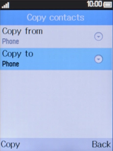 Select Copy to.