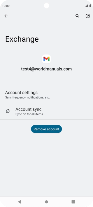 Press Account settings.