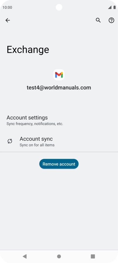 Press Account settings.