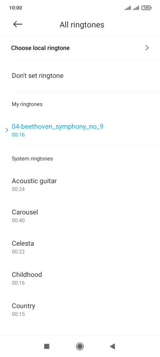 Press the Home key to return to the home screen.