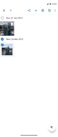 Press the share icon.