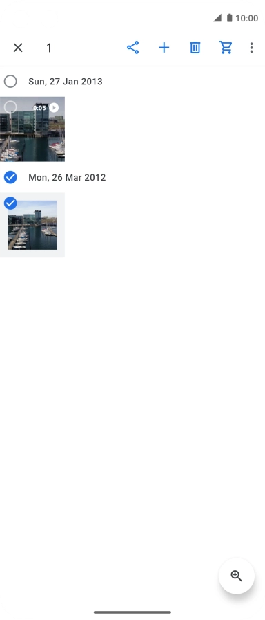 Press the share icon.