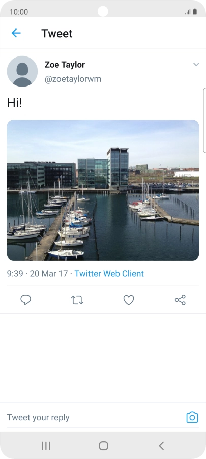 Press the text input field.