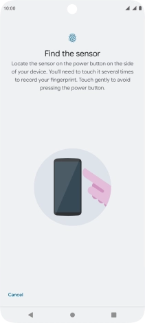Follow the instructions on the screen to create the phone lock code using your fingerprint.